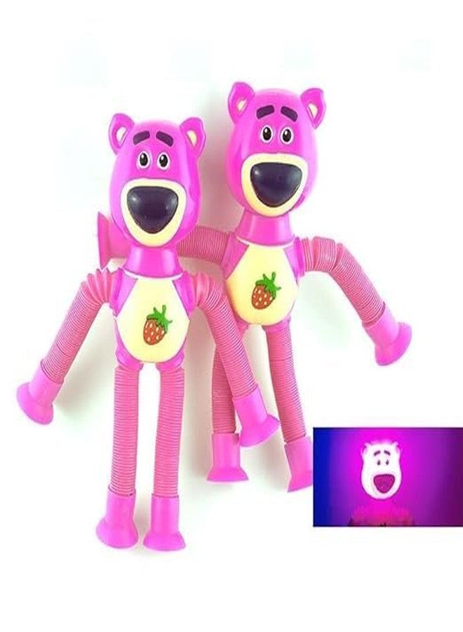 SHOPECOM أنابيب بوب من شوبكوم، أنابيب روبوتية لتخفيف التوتر، ألعاب حسية للأطفال الصغار، هدايا إبداعية محفزة، لعبة روبوت أنبوبية مزودة بكوب شفط، ألعاب حسية للأطفال المصابين بالتوحد، ألعاب لتخفيف التوتر، لعبة زرافة روبوتية بإضاءة LED (قطعة واحدة) (لعبة تادي) - Image 3